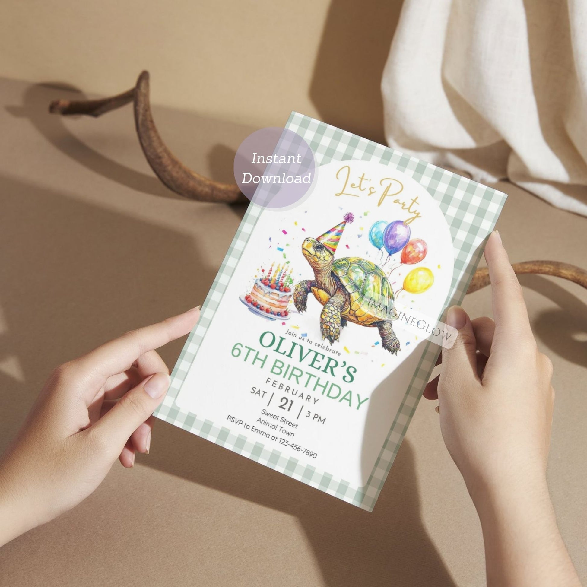 ocean theme kids invitation
editable turtle birthday card
