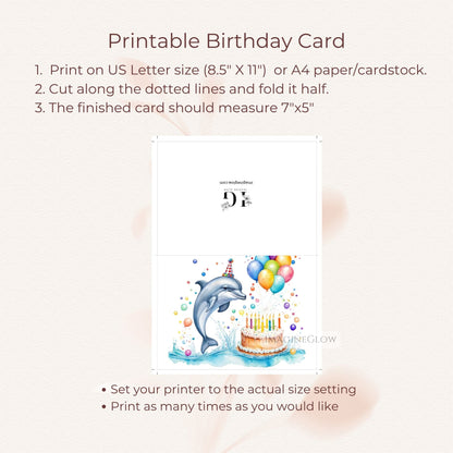 dolphin greeting card printable
ocean animal birthday card
beach theme dolphin card
digital dolphin birthday card