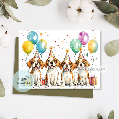 funny Beagle birthday card
Beagle printable greeting
