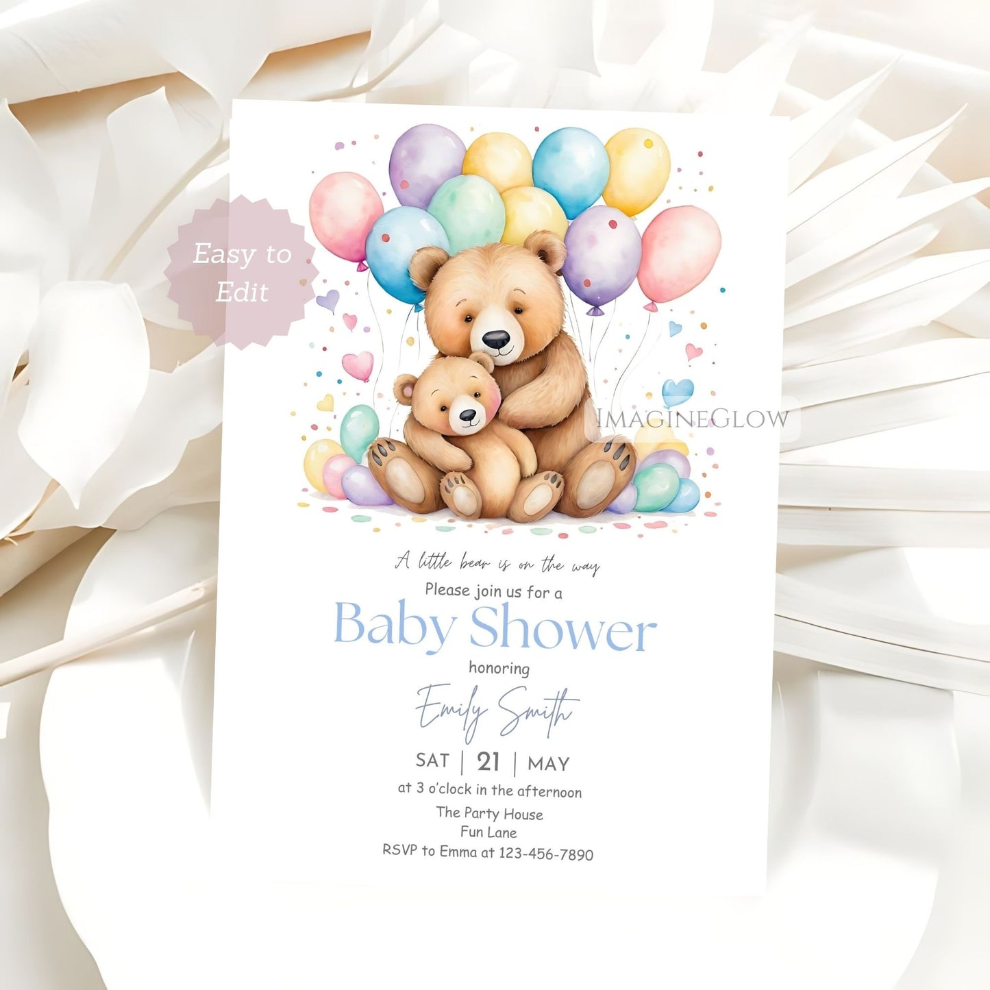 woodland baby shower invite
