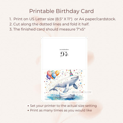 beluga whale greeting card
marine life birthday card
underwater birthday card
beluga whale party card
