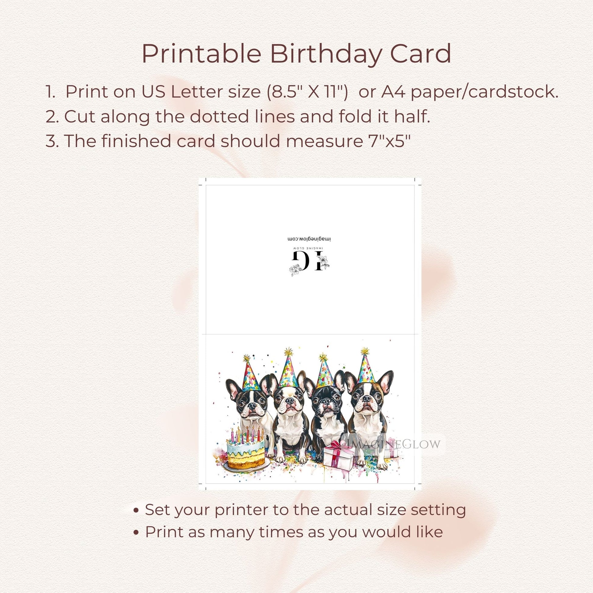 birthday card for boston terrier lover
boston terrier printable birthday card
