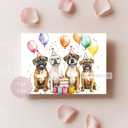 funny boxer dog birthday card

playful dog birthday card