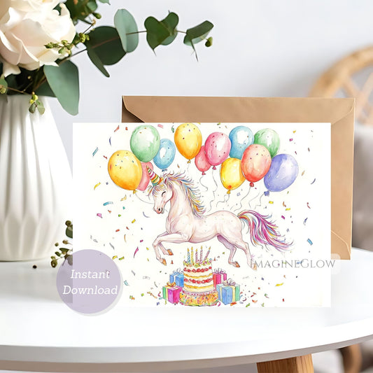 White Horse Birthday Card
Elegant Horse Lover Birthday Card
Equestrian Theme Birthday Card
