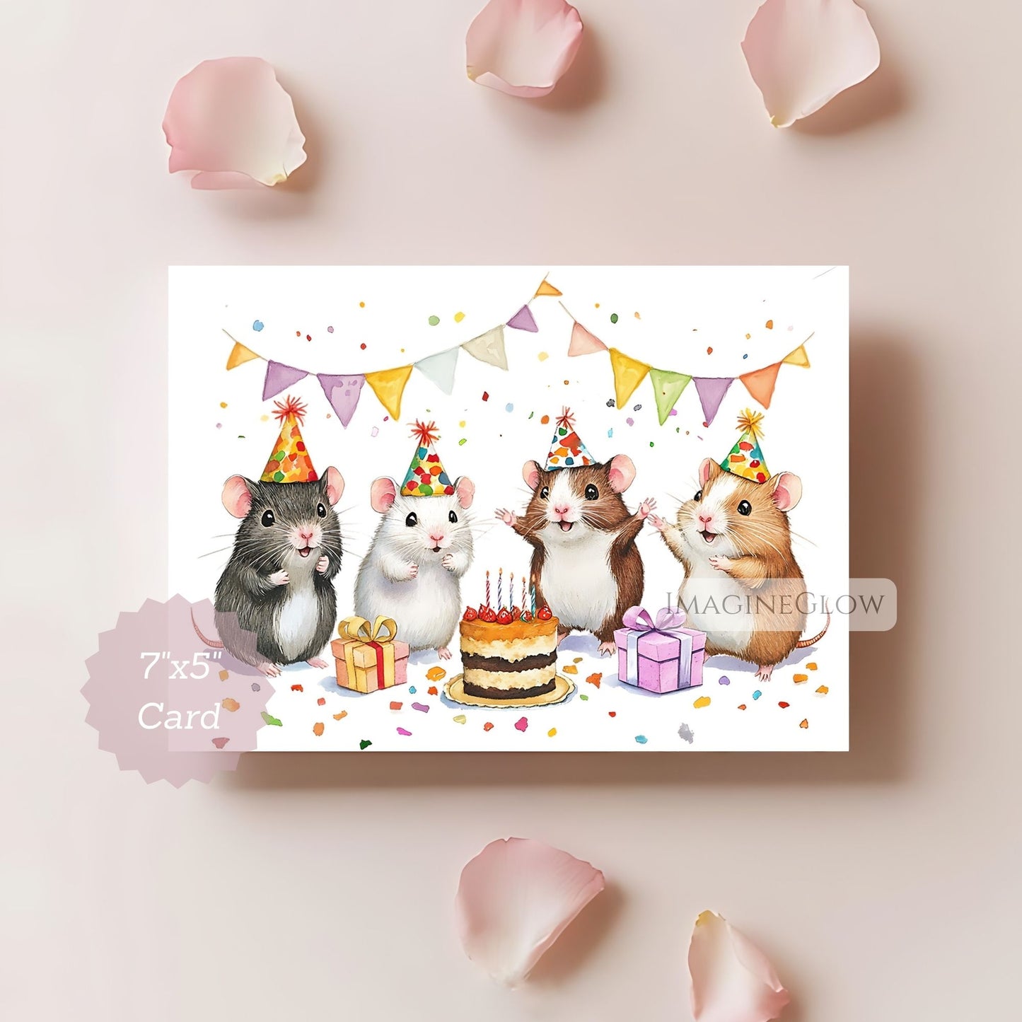 Fun hamster birthday card for kids
Digital birthday card with hamster
