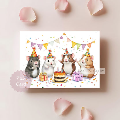 Fun hamster birthday card for kids
Digital birthday card with hamster
