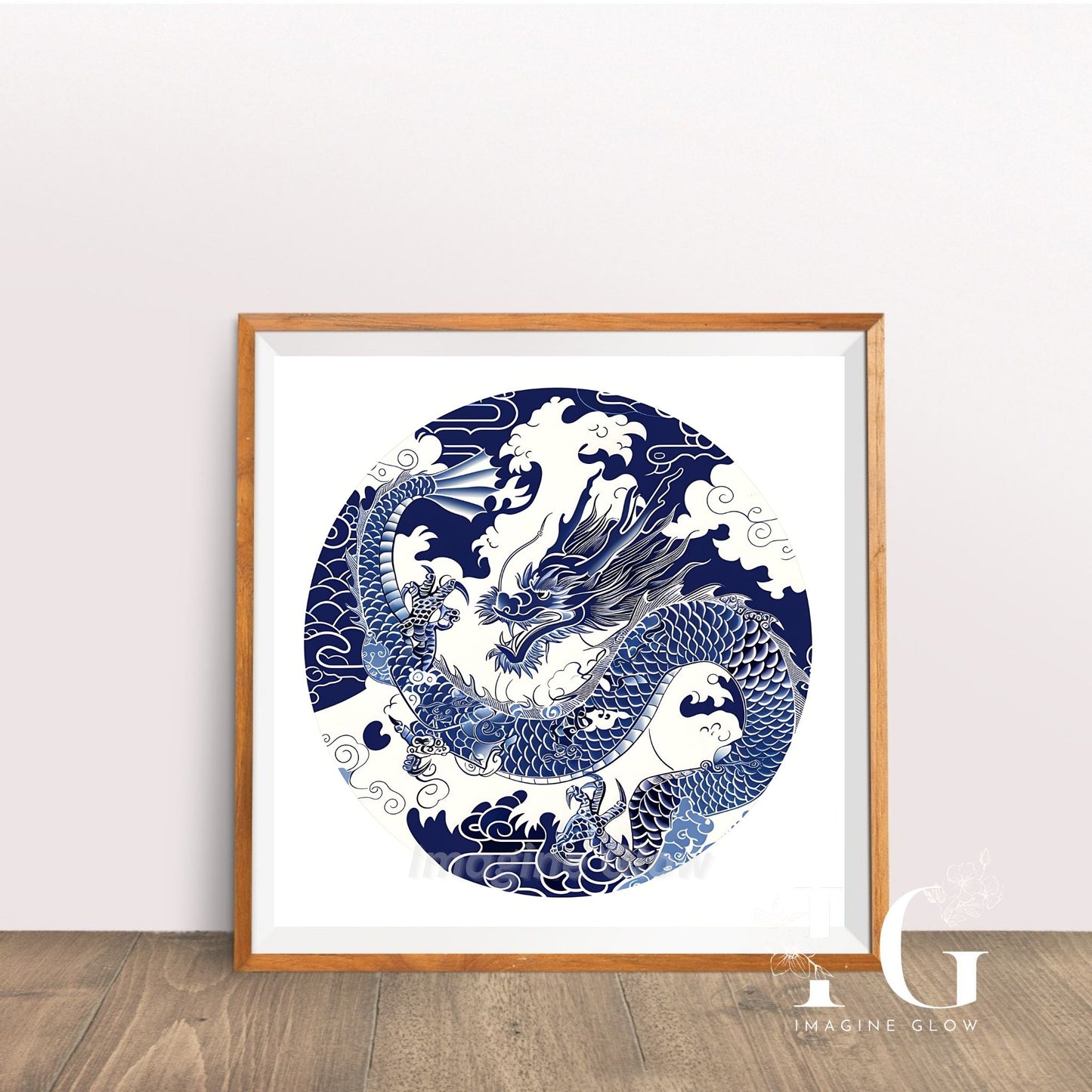 Bold dragons abstract print for striking decor