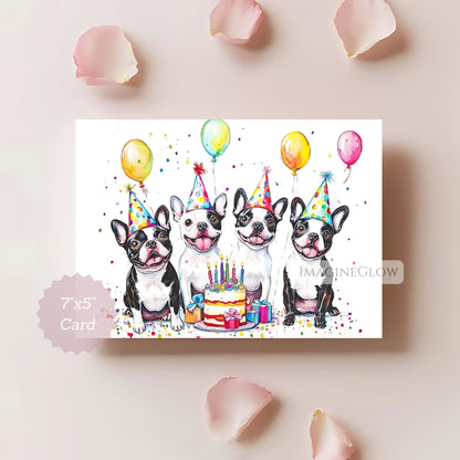 funny boston terrier dog card
boston terrier happy birthday card
