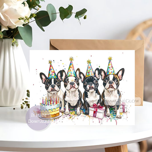 dog lover birthday card boston terrier
cute boston terrier dog card
