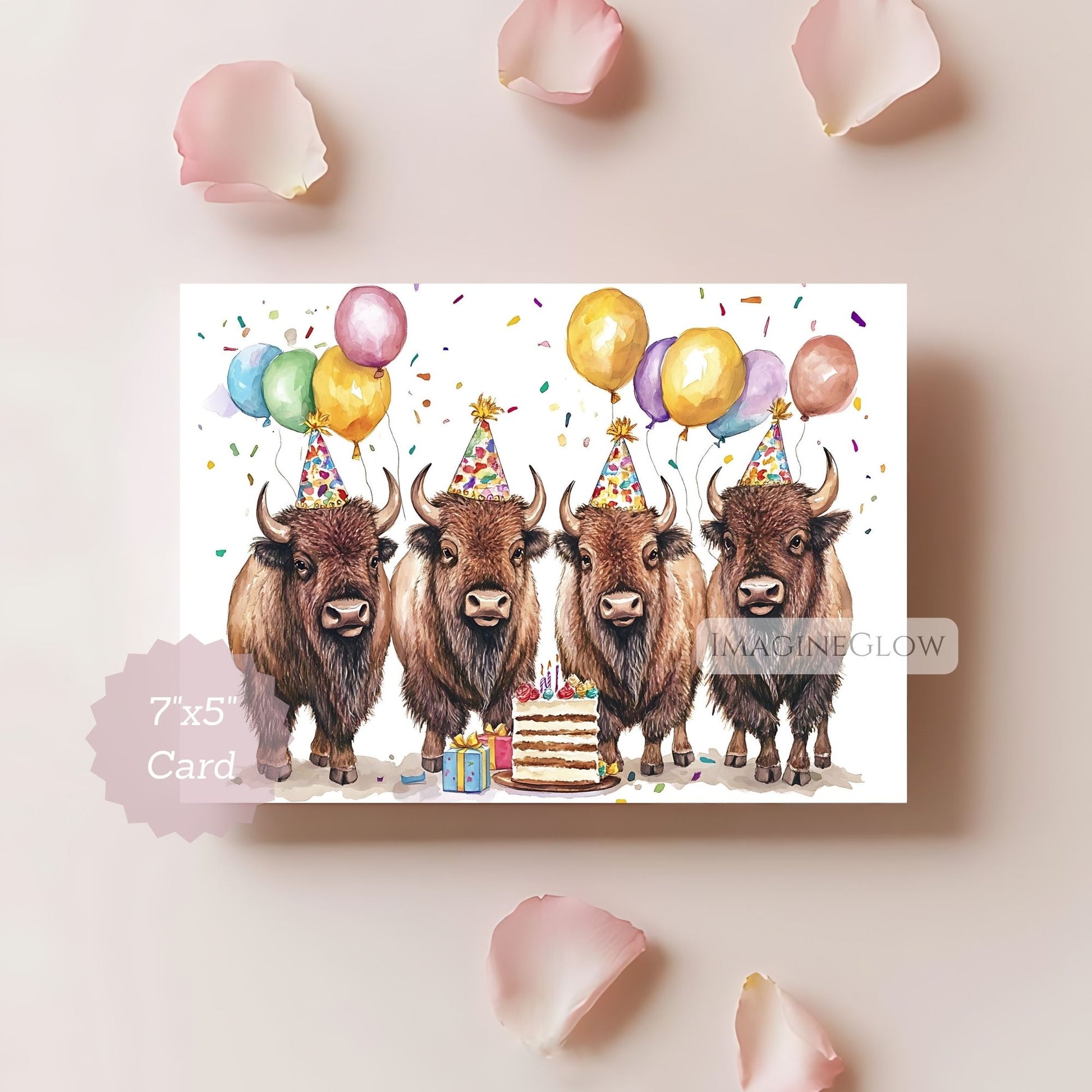 digital bison greeting card
nature lover birthday card
buffalo birthday card for adults
prairie wildlife birthday card
rustic birthday card with bison
