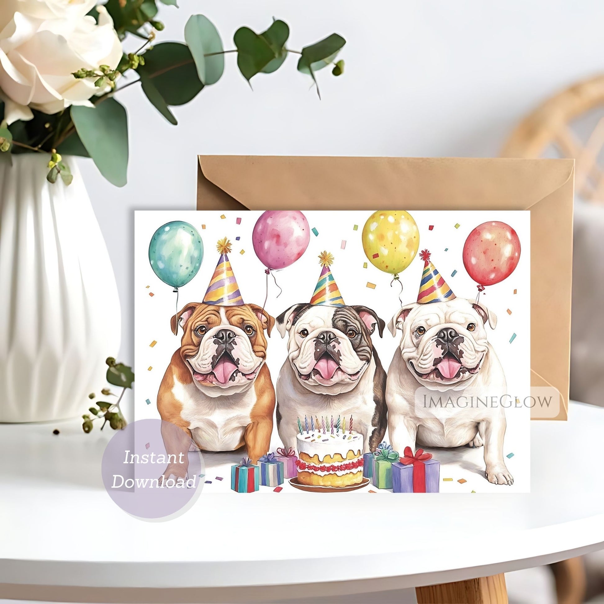 happy birthday card bulldog dog
printable bulldog puppy card

