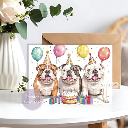 happy birthday card bulldog dog
printable bulldog puppy card
