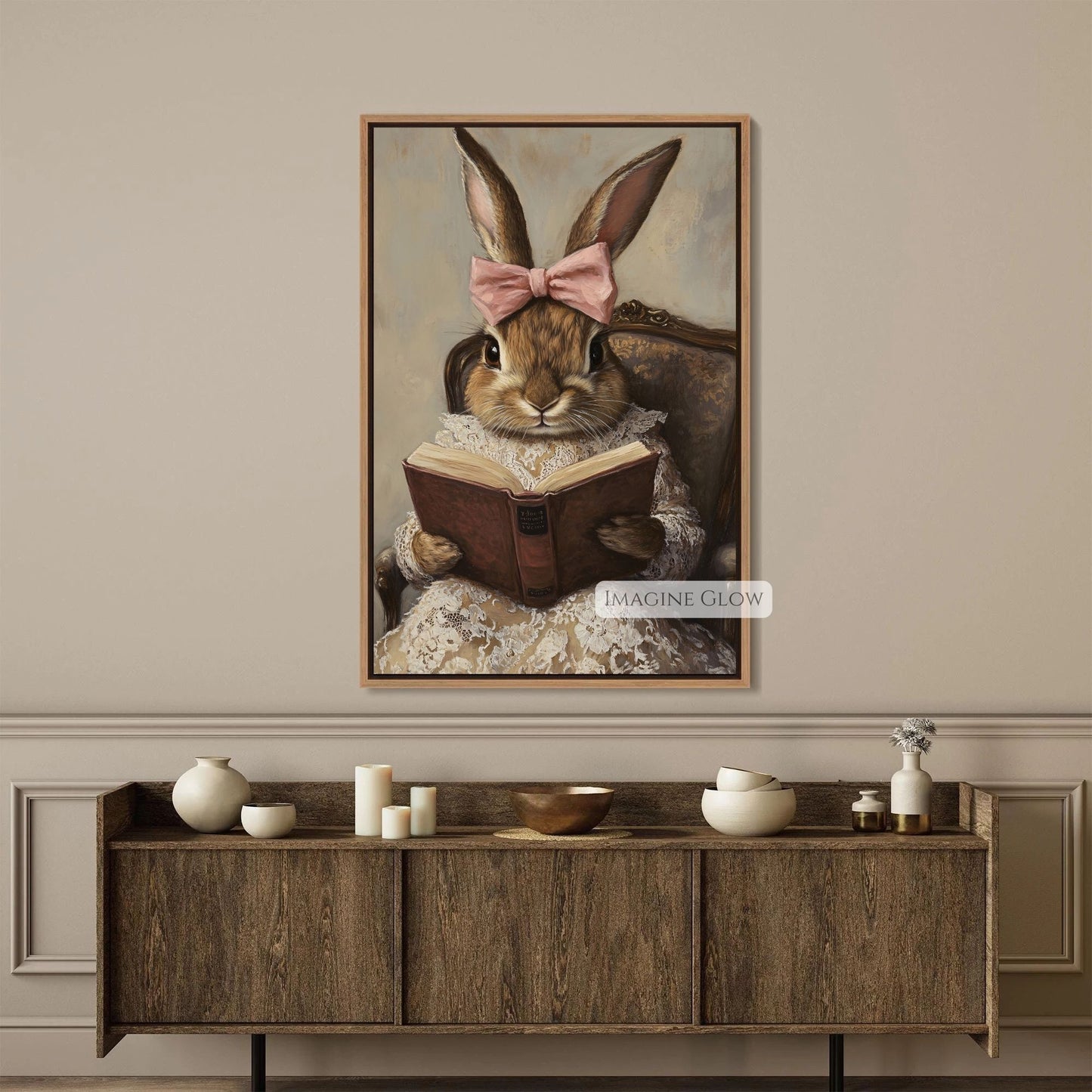 Rustic farmhouse nursery bunny decor

