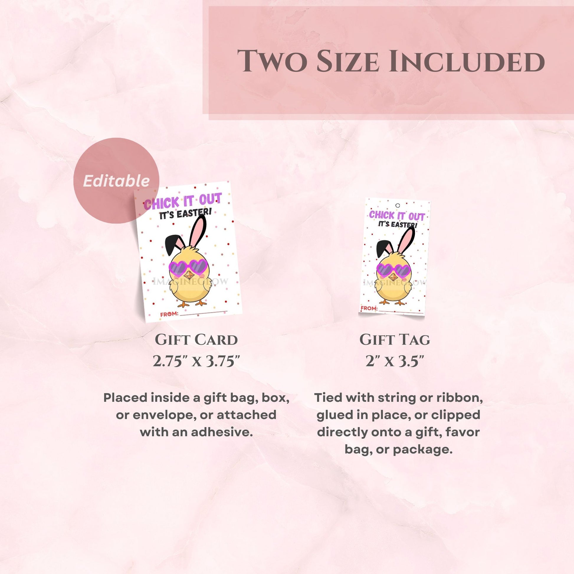 Printable Chick Easter Gift Tags for Kids
Editable Classroom Easter Gift Cards - Chick Design
