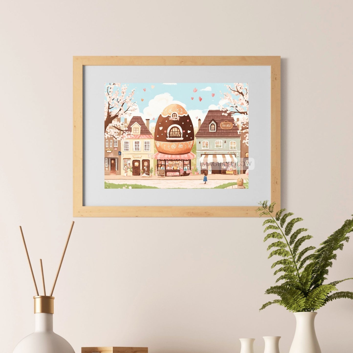 Sweet Chocolate Village Springtime Artwork
