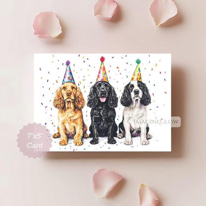 happy birthday cocker spaniel
adorable cocker spaniel card
