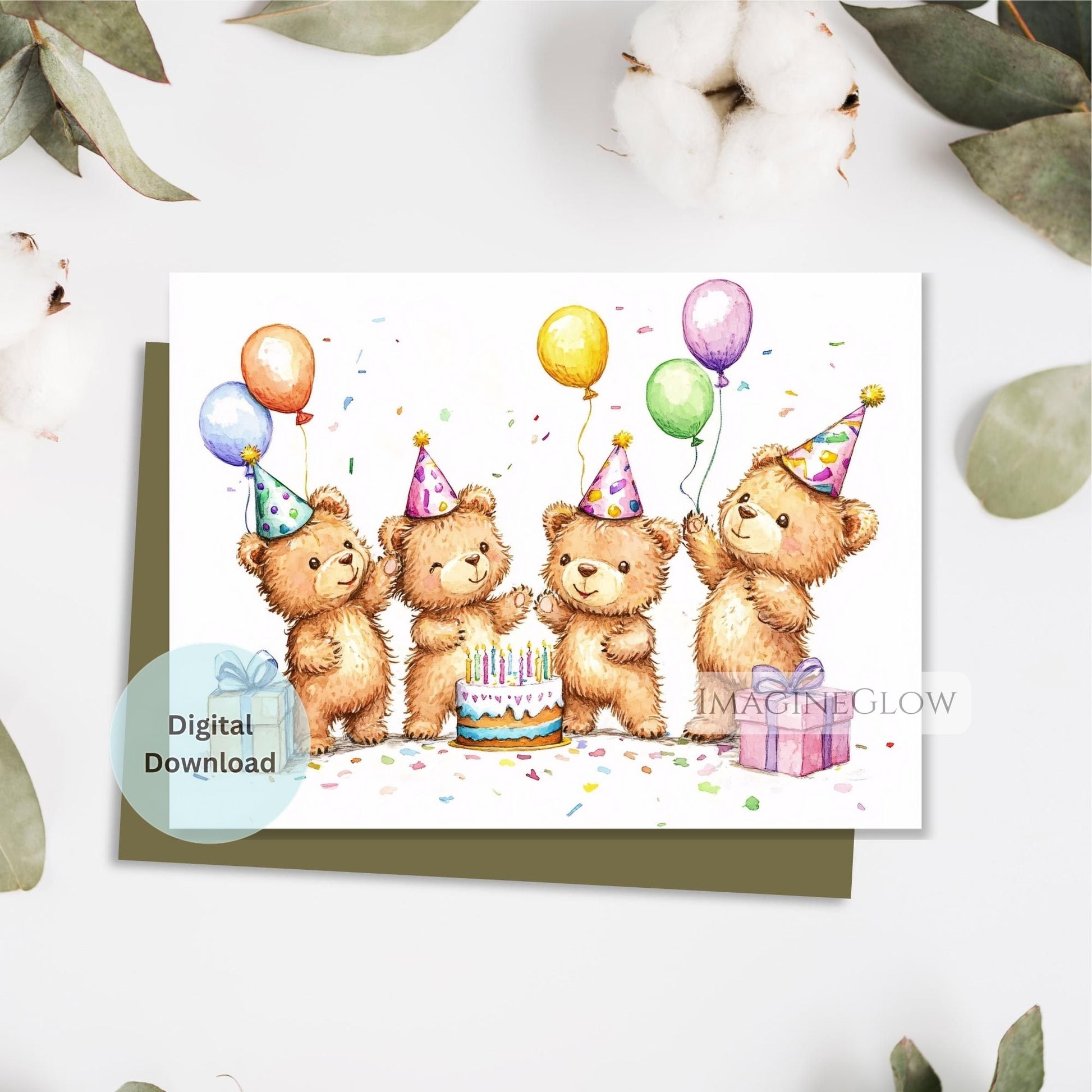 nature themed birthday card
animal birthday card printable
