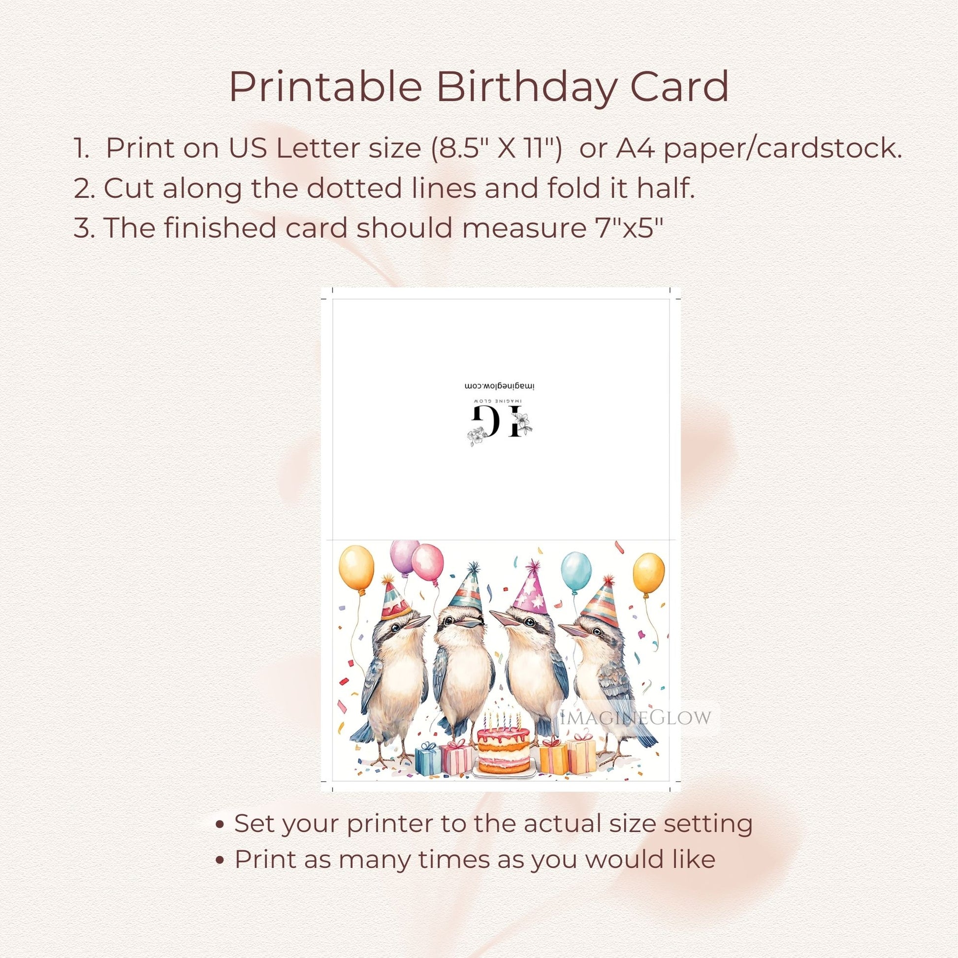 wildlife greeting card
nature-themed birthday card
cheerful kookaburra card

