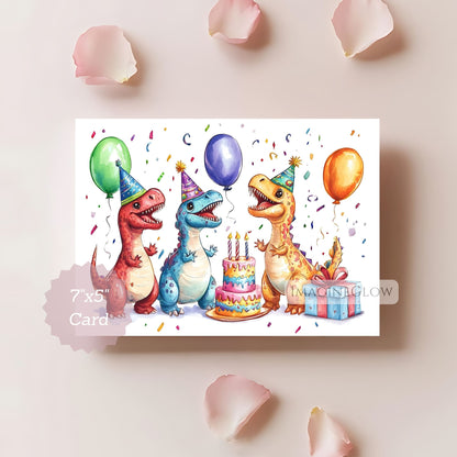 dinosaur birthday card
fun dino greeting card
colorful dinosaur birthday card
kids dinosaur birthday greeting
prehistoric dinosaur birthday card
printable dinosaur birthday card
