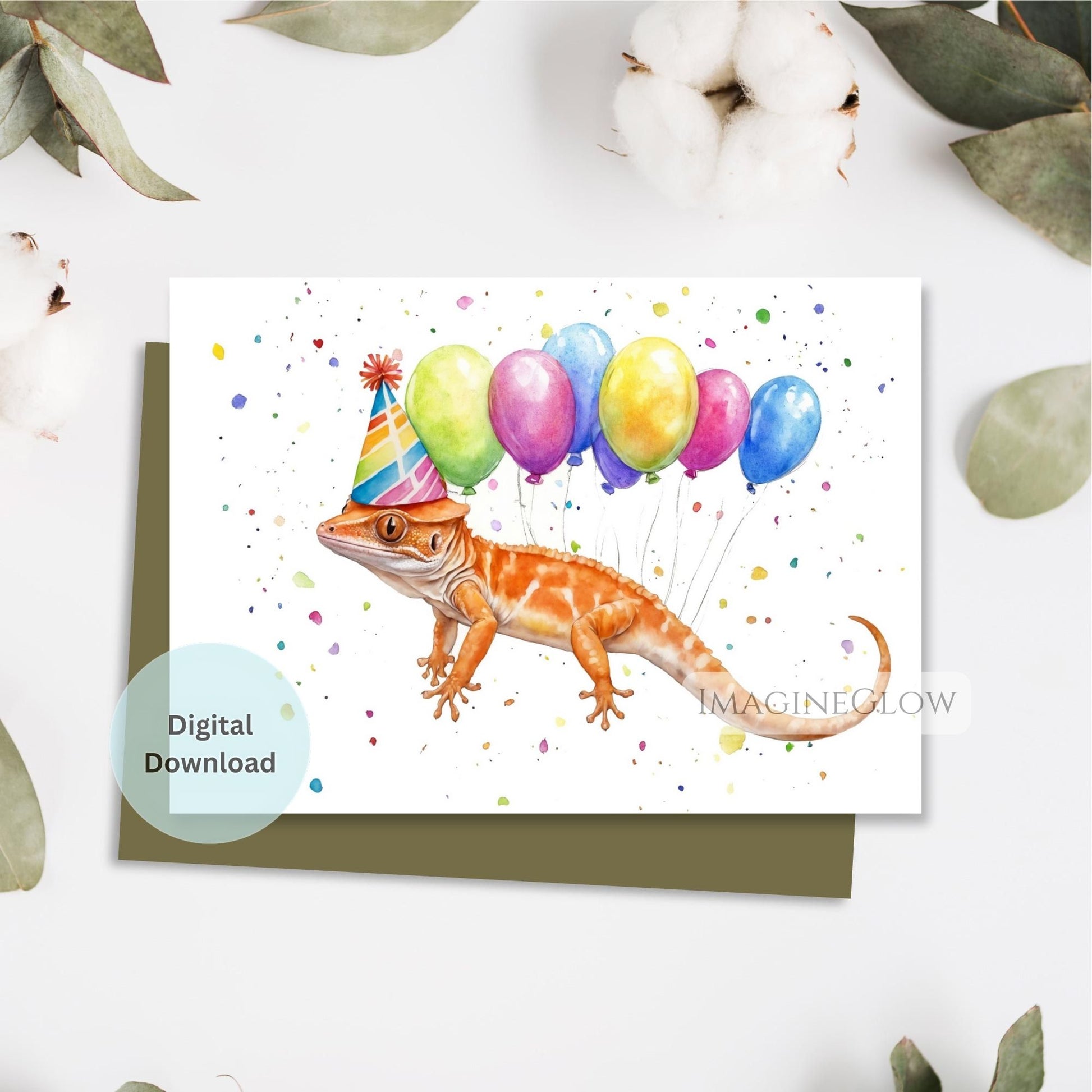 gecko birthday card
lizard lover birthday card
reptile themed birthday card
