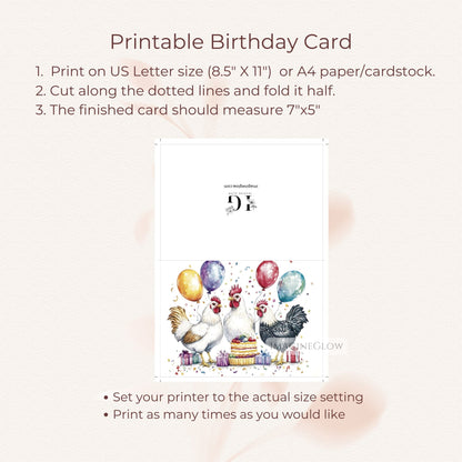 Whimsical rooster farm birthday card
Rooster happy birthday card for animal lovers