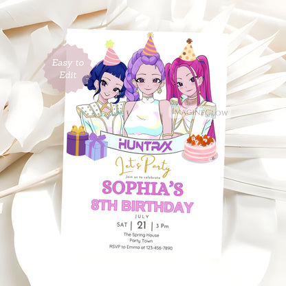 kpop themed birthday card
