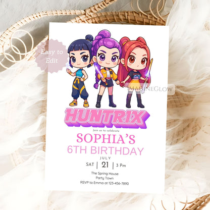 printable demon hunters invitation
