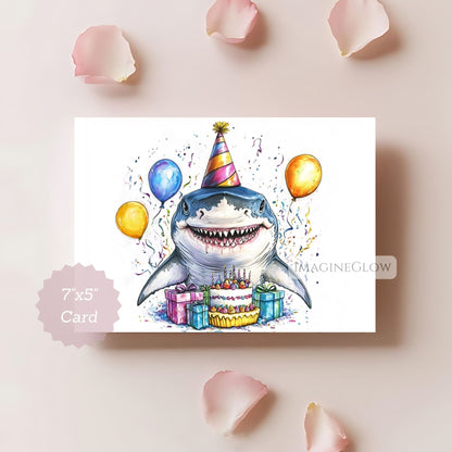 Shark card for kids
Shark themed birthday card
Jawsome printable card
Sea creature birthday card
