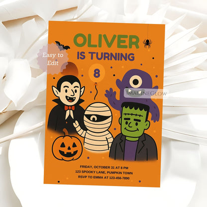 monster bash birthday invitation
