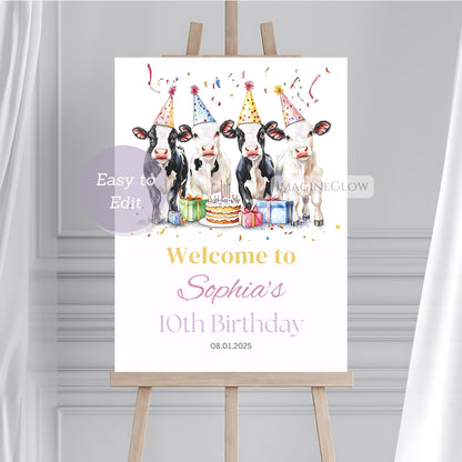 cow invitation and thank you card bundle
