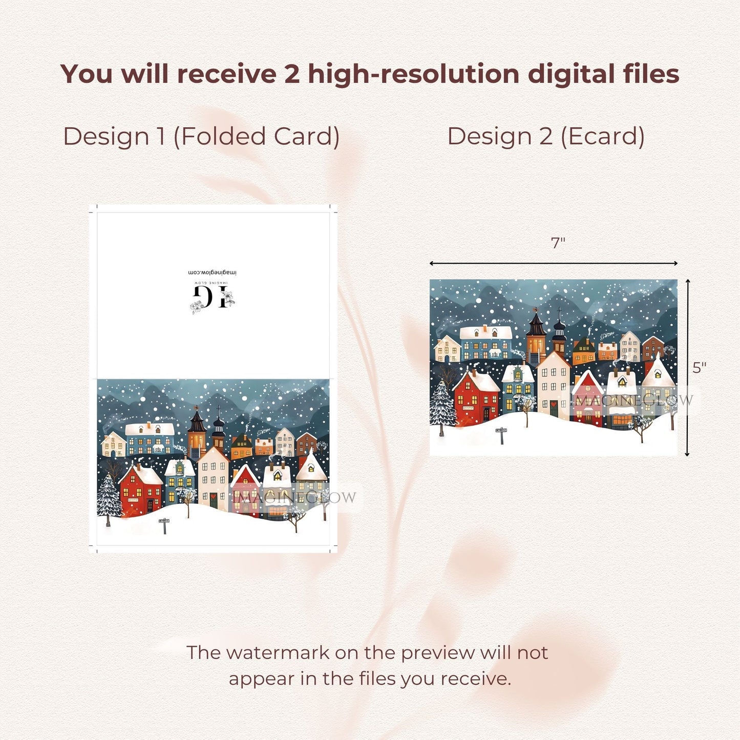 christmas village snowy card printable
printable christmas village holiday greeting
snowy village christmas card ready to print
