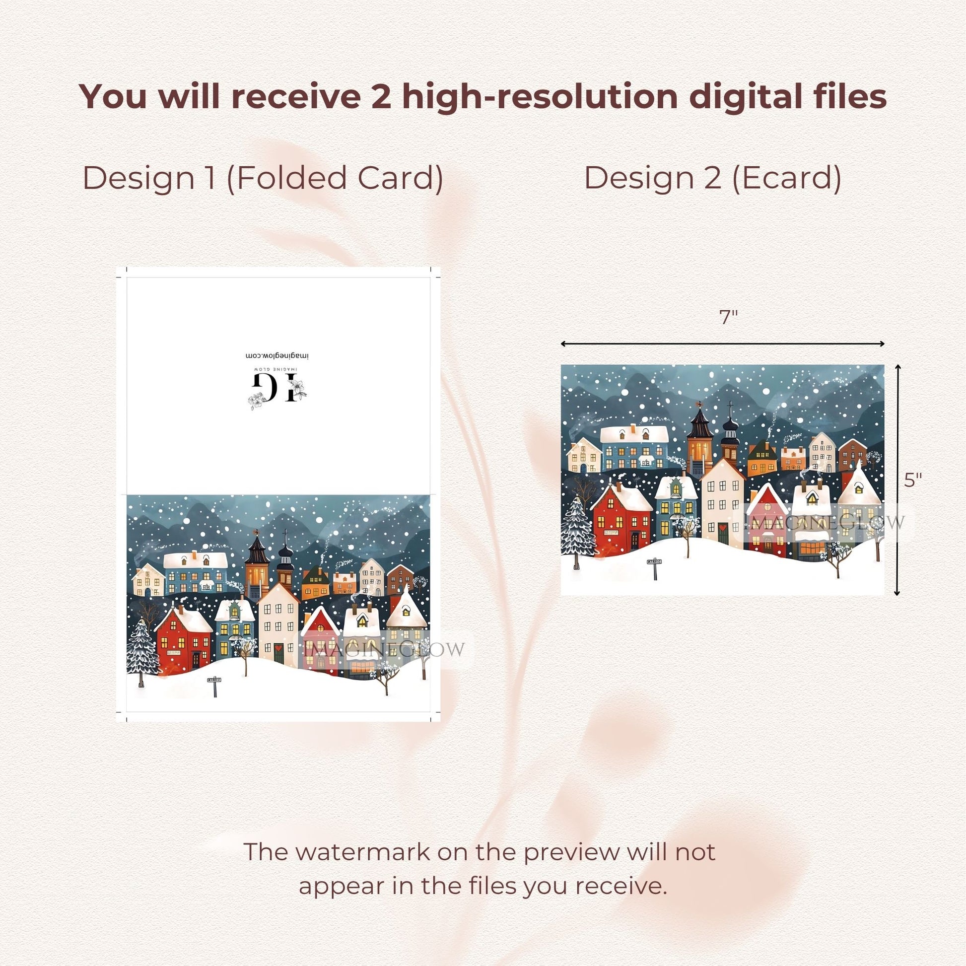 christmas village snowy card printable
printable christmas village holiday greeting
snowy village christmas card ready to print
