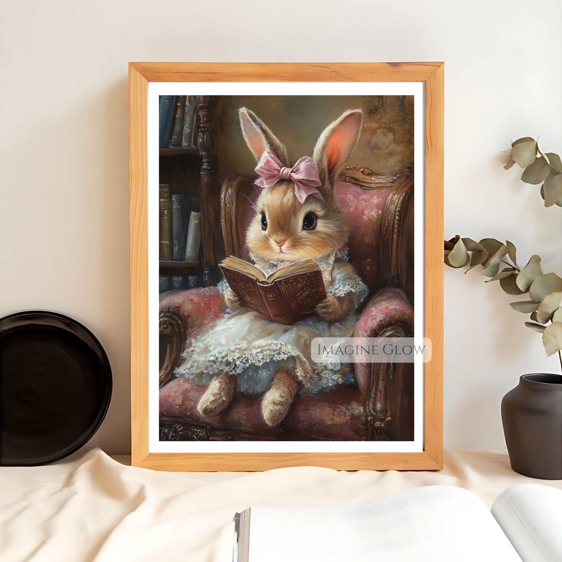 Sweet bunny illustration for children’s room
