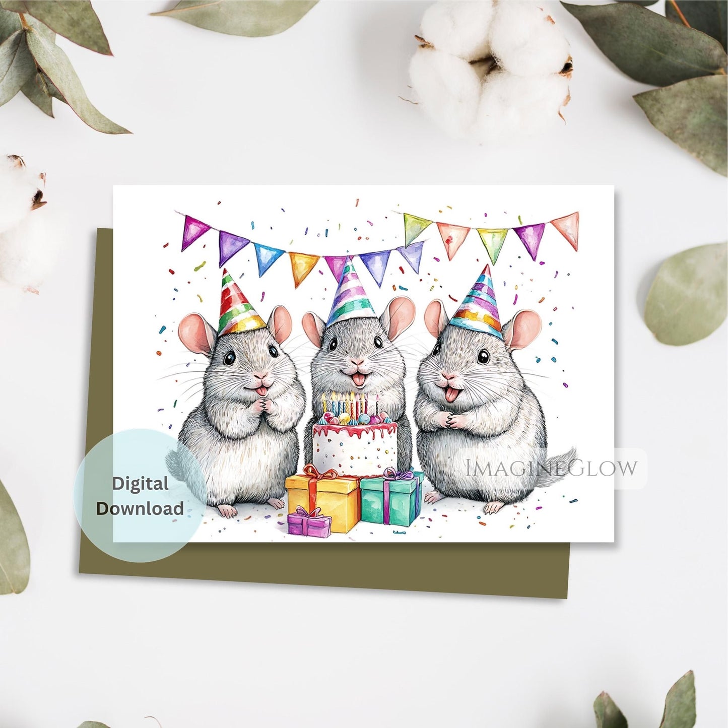 adorable chinchilla illustration card
printable chinchilla birthday card
birthday card for pet lovers
chinchilla digital card
