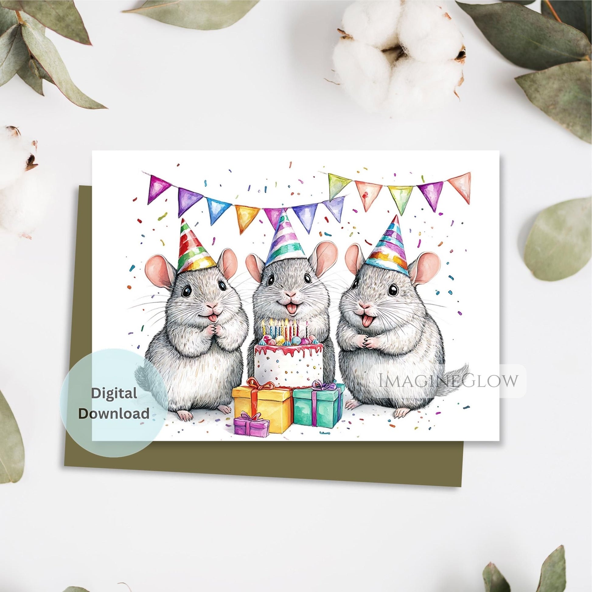 adorable chinchilla illustration card
printable chinchilla birthday card
birthday card for pet lovers
chinchilla digital card
