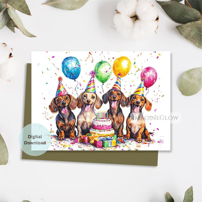 happy birthday card dachshund dog
printable wiener dog birthday card
