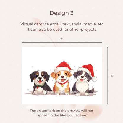 Fun and festive dog Christmas cards set for sending holiday cheer