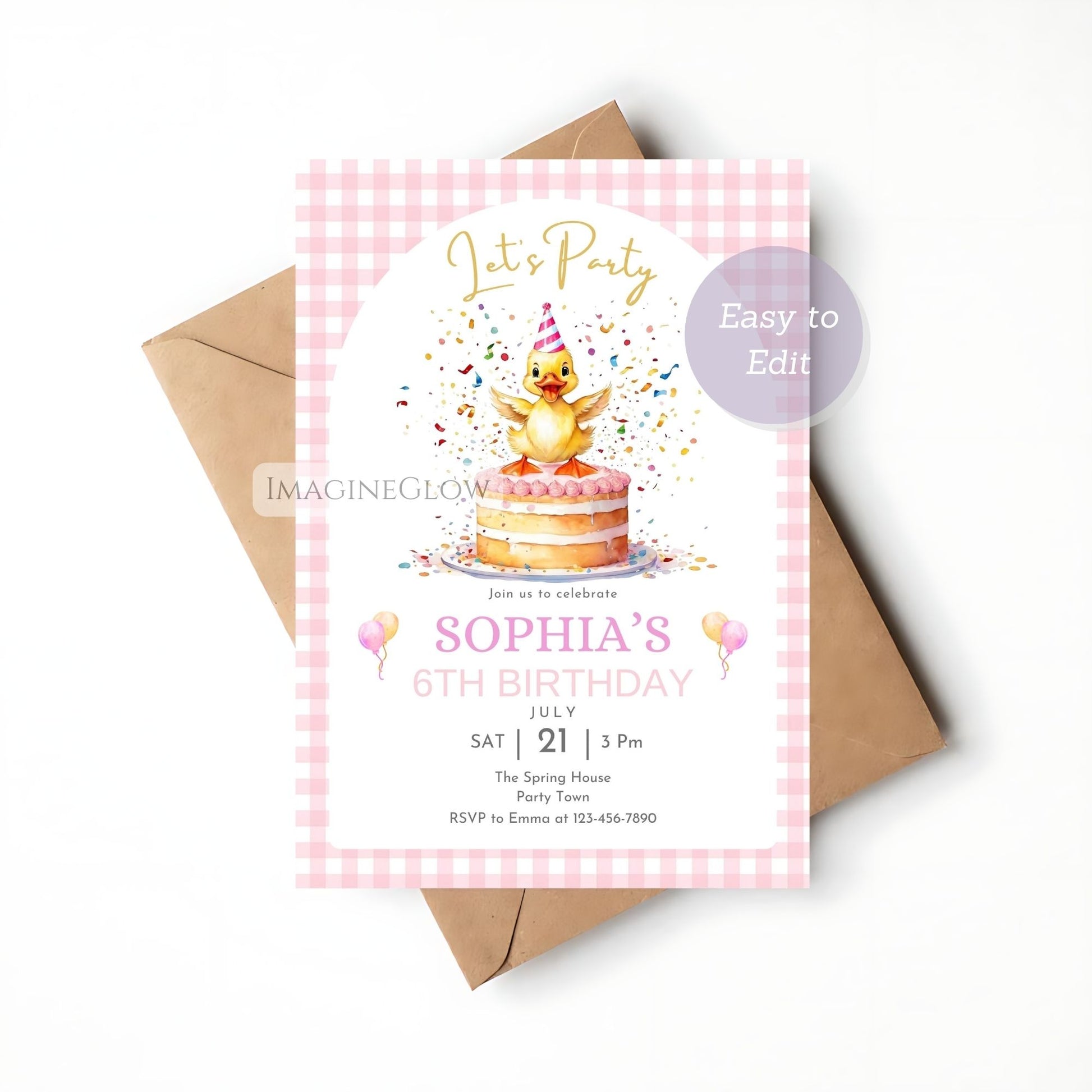 spring animal party invitation
