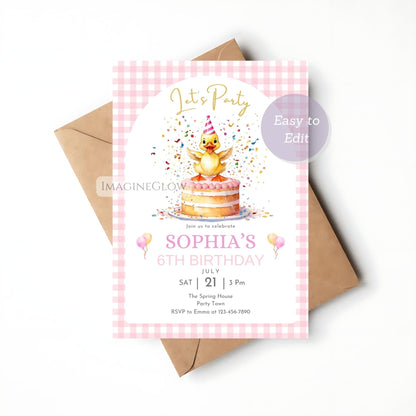 spring animal party invitation
