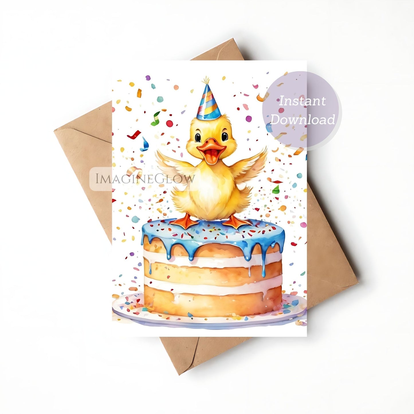 Duck card for baby shower
