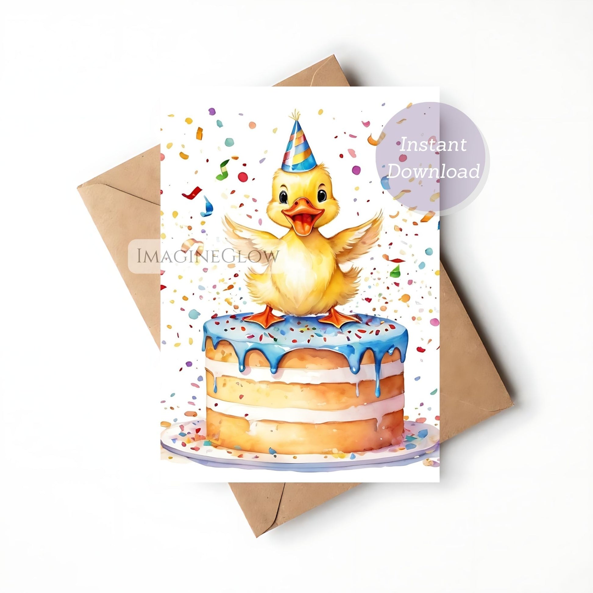Duck card for baby shower
