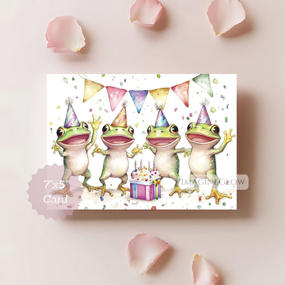frog greeting card
printable frog birthday card
digital frog birthday card
