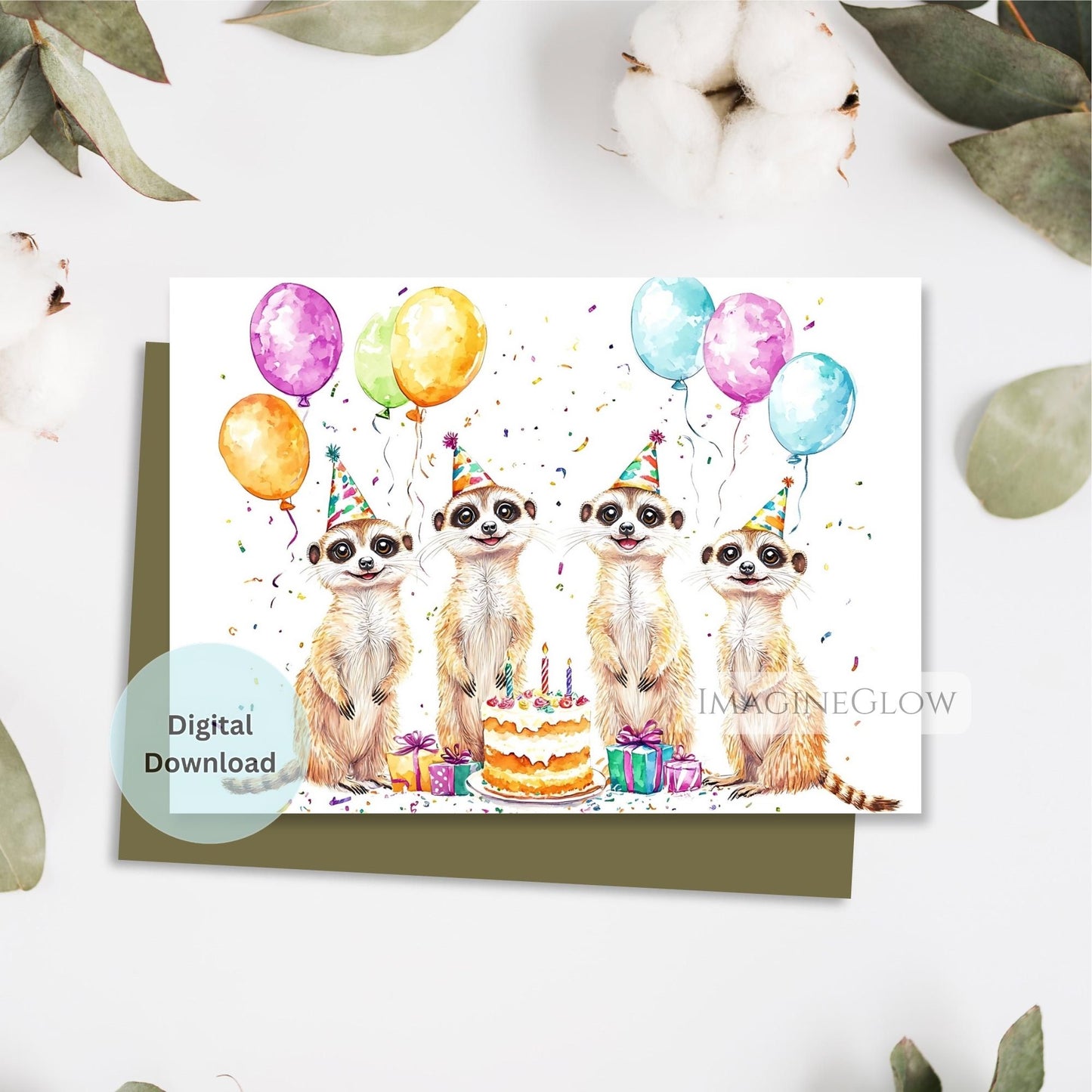 wildlife meerkat birthday card
kids meerkat birthday card
meerkat animal card

