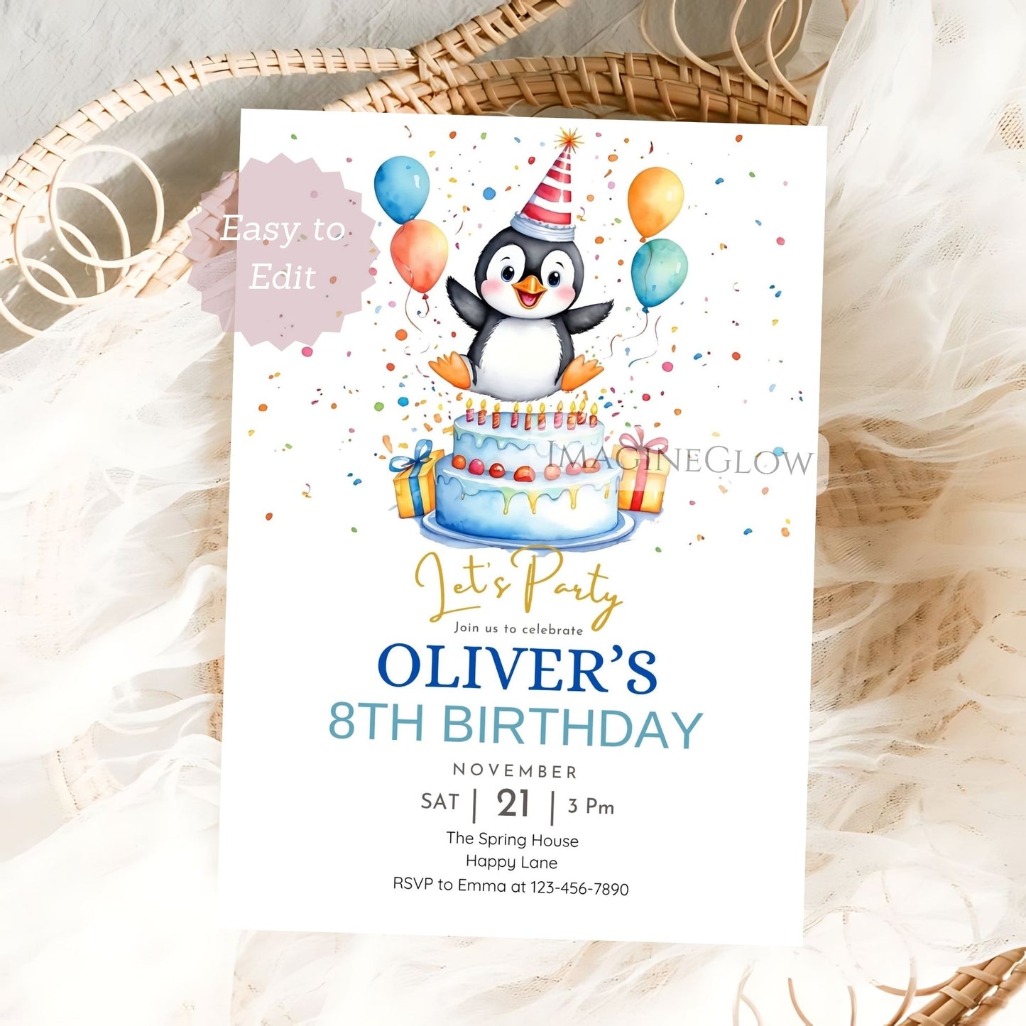 editable penguin birthday invitation printable
cute winter penguin party invite template
