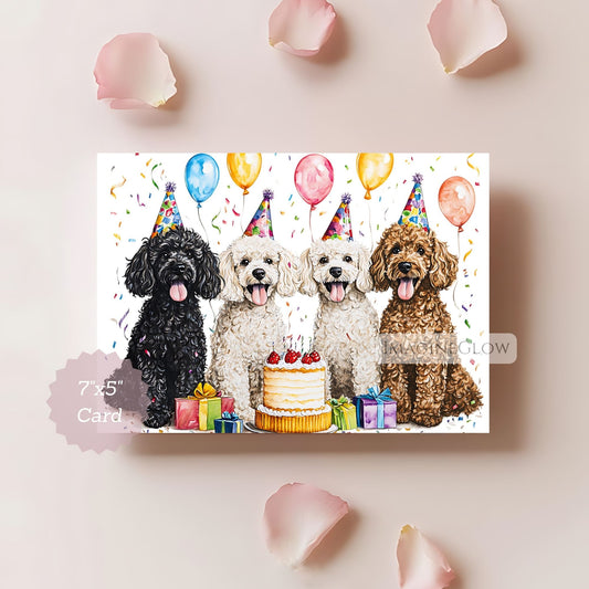 poodle birthday card printable
cute poodle dog birthday greeting card

