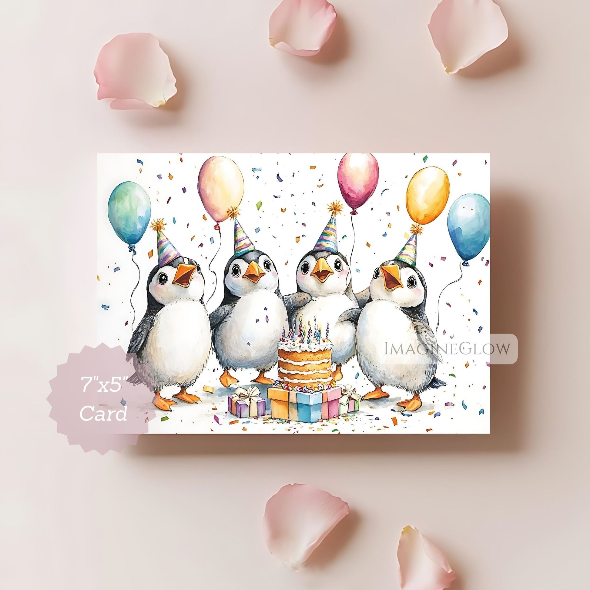 north atlantic seabird birthday card
funny puffin greeting for kids
