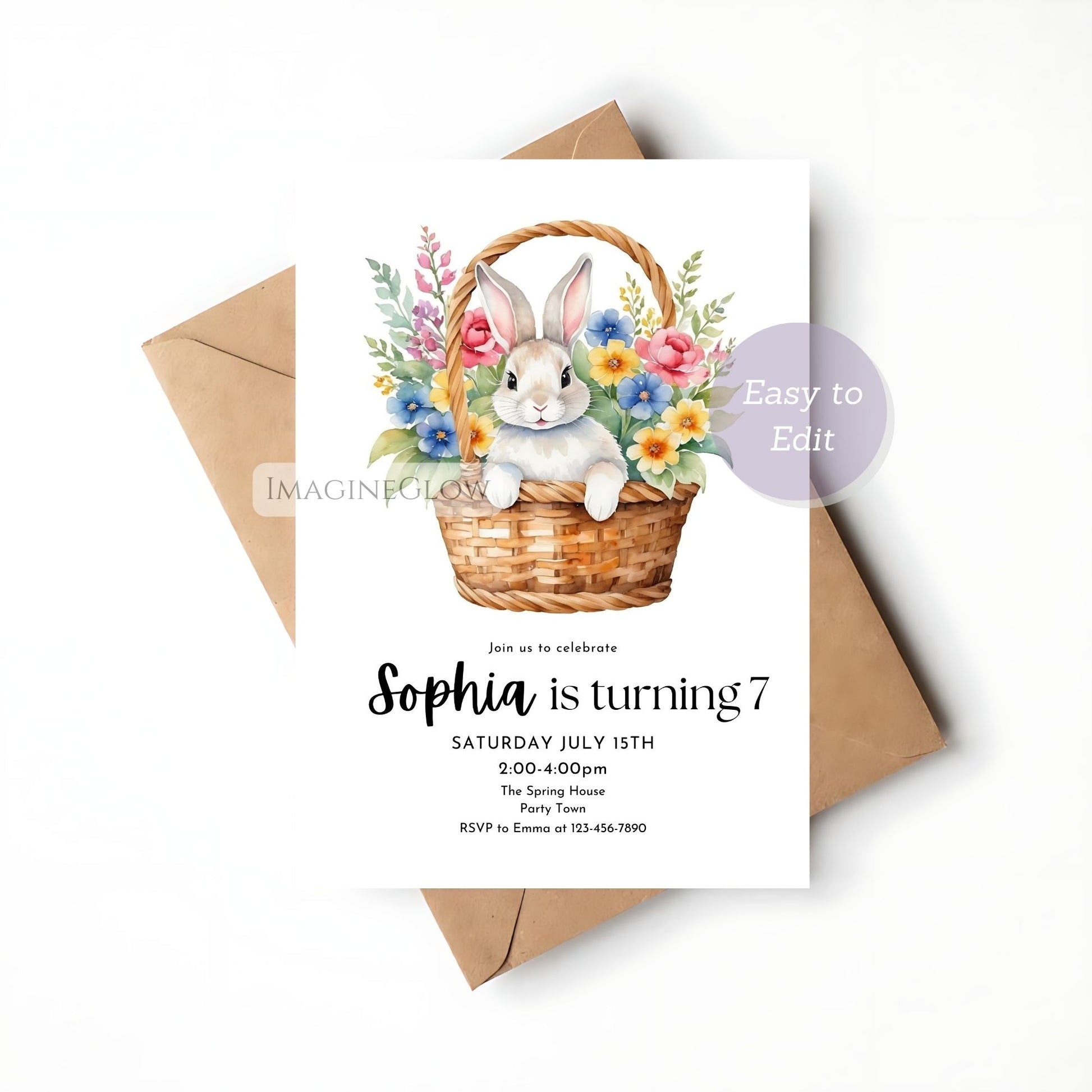 easter themed birthday invitation
