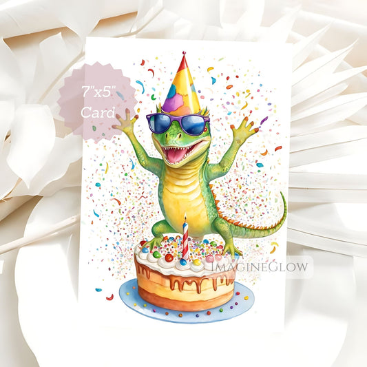 Lizard birthday card
Reptile birthday card
