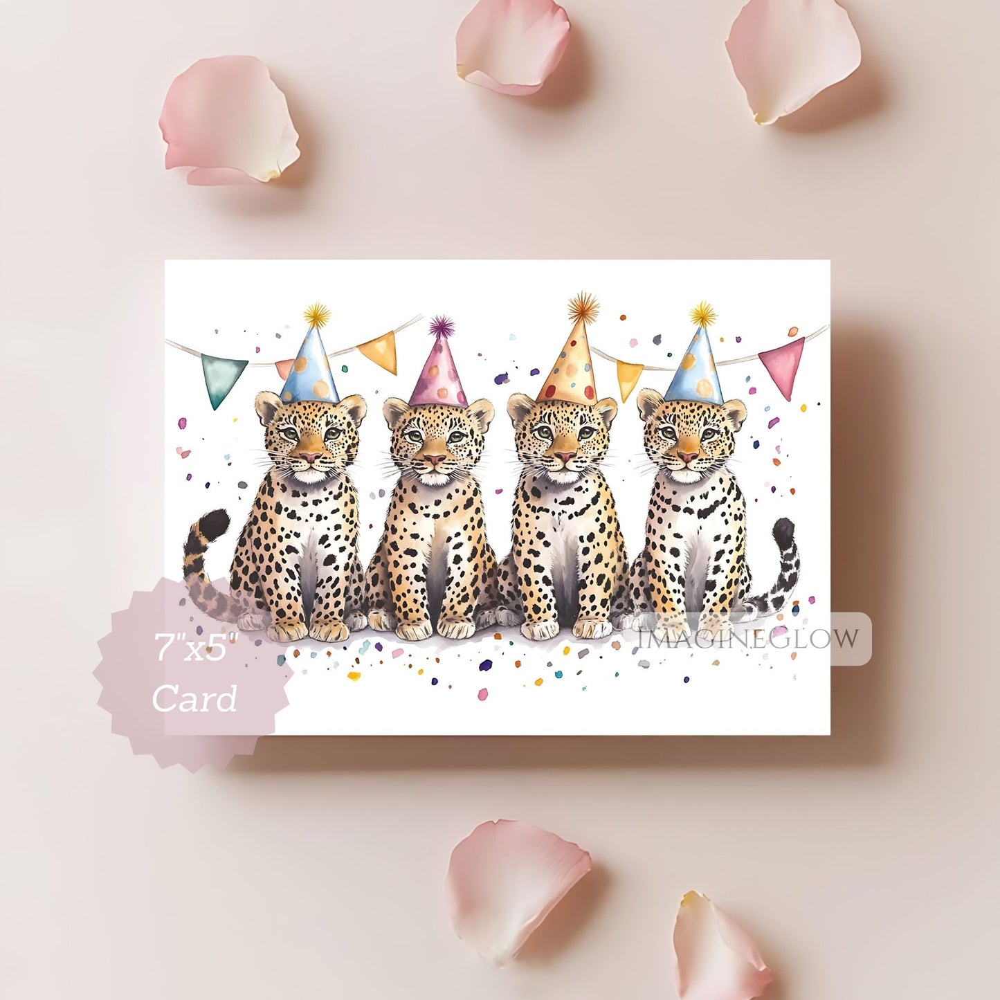 wildlife lover birthday card
big cat cubs printable card
adorable cheetah illustration card
