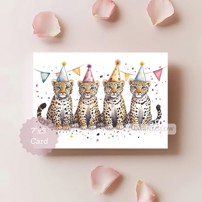 wildlife lover birthday card
big cat cubs printable card
adorable cheetah illustration card

